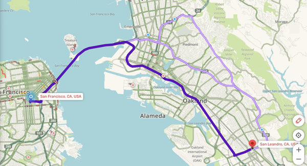 Driving in San Francisco — Waze navigation