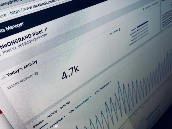 analytic dashboard showing