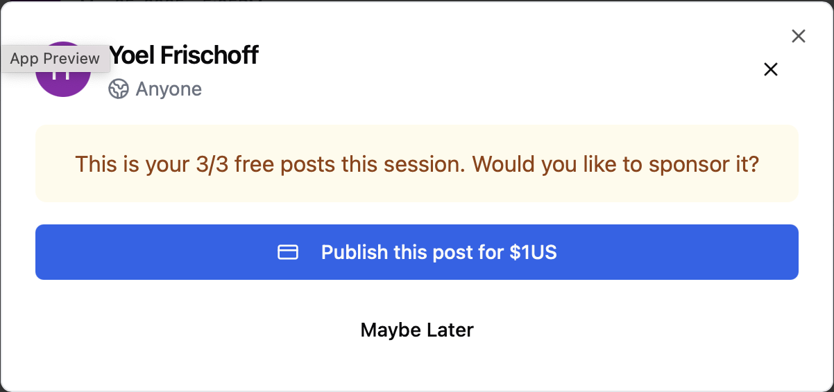 CTA - pay for publishing this post