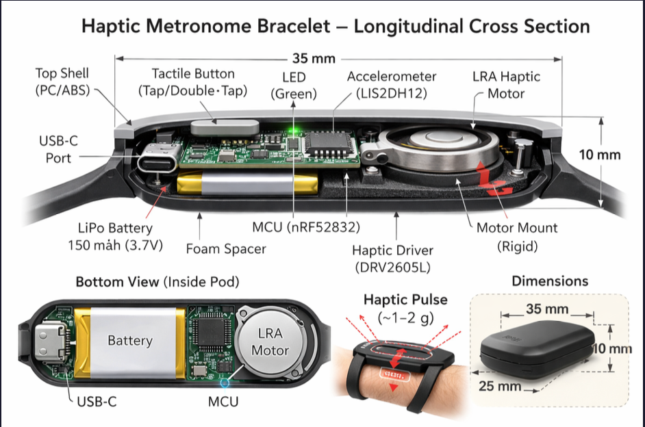 Artist concept of the haptic metronome idea