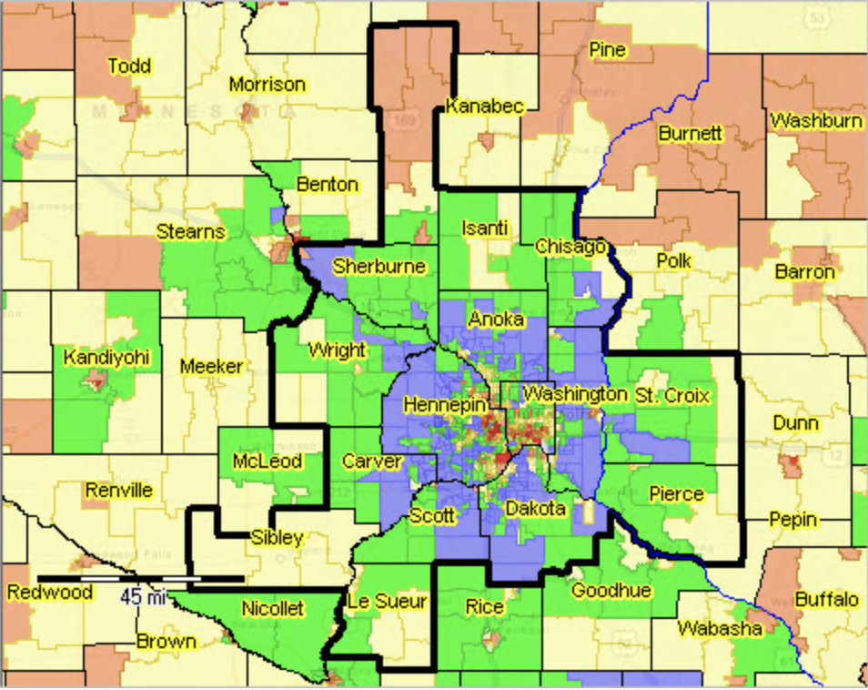 Hennepin county affluent areas