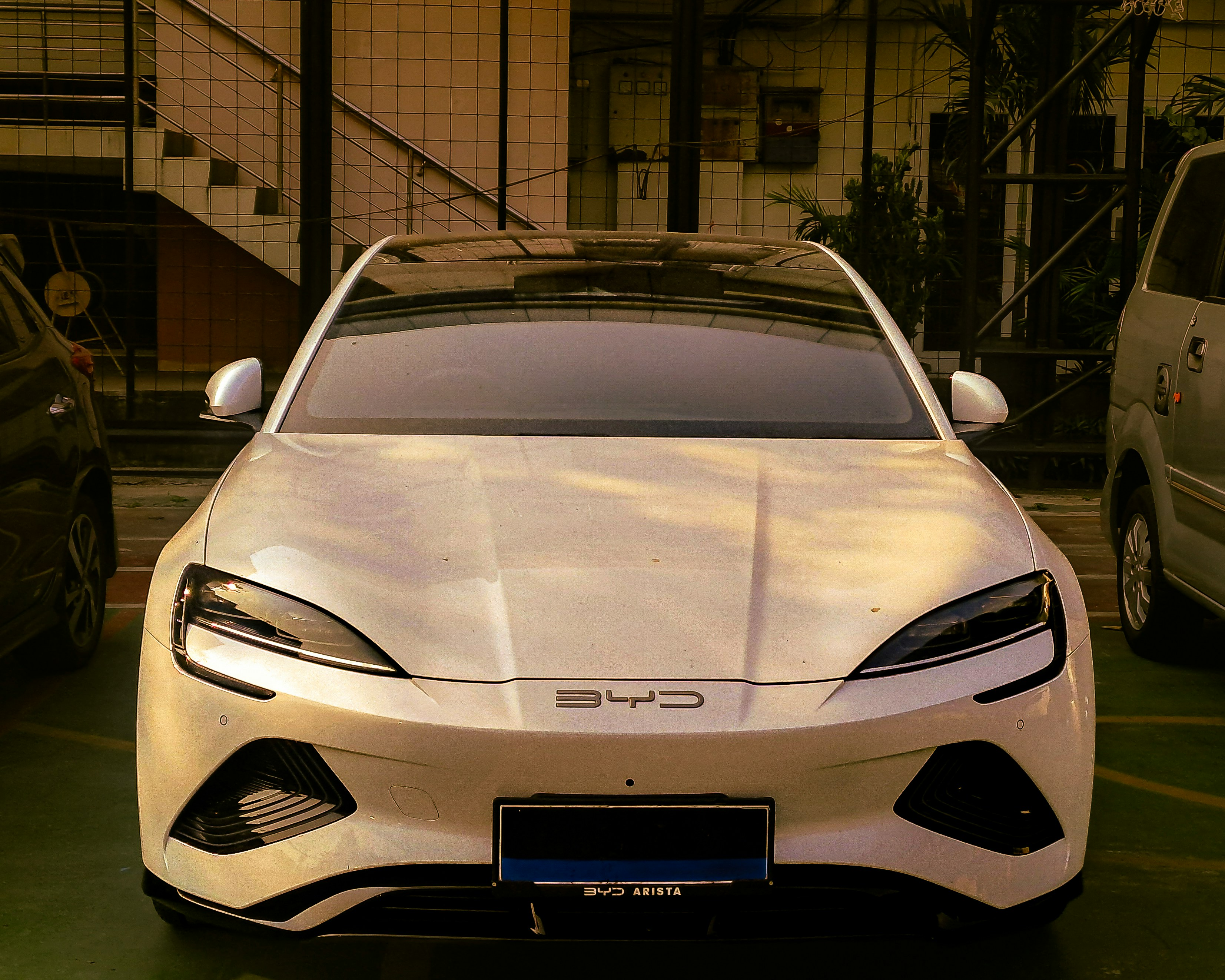 BYD car on display
